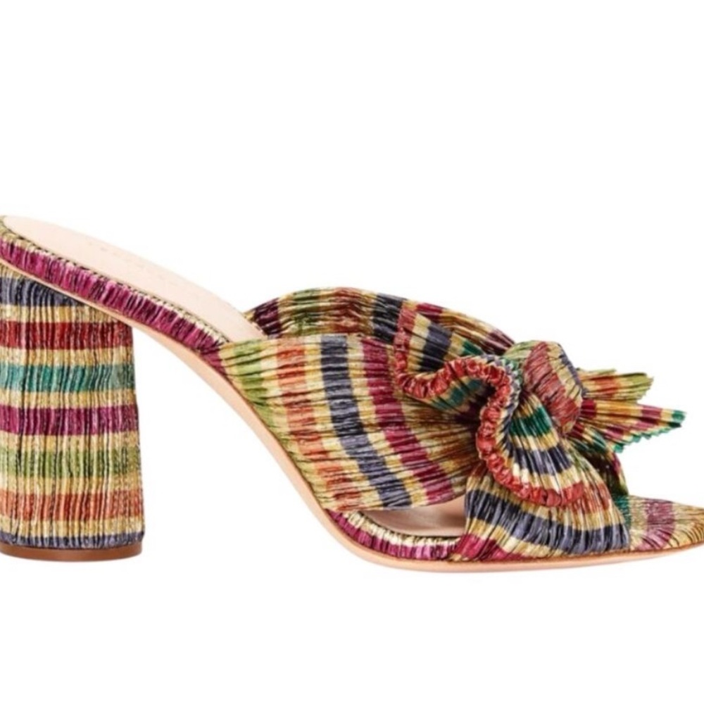 Loeffler Randall Penny Sandal Slide Multicolor Gold
